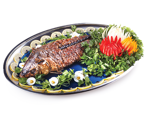 Сазан фаршированный с лесными грибами