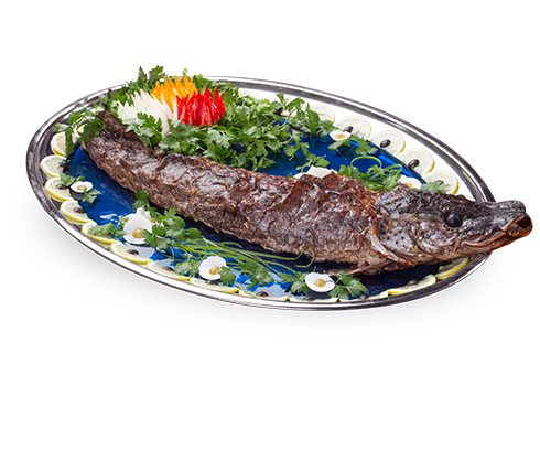 Щука фаршированная с лесными грибами